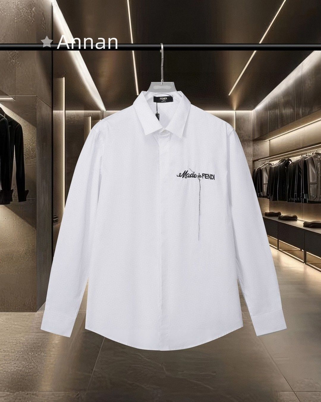 状態良 新品 期間限定☆ 新品 タグ付 FENDI フェンディ 長袖シャツ メンズ レディース ユニセックス カジュアル