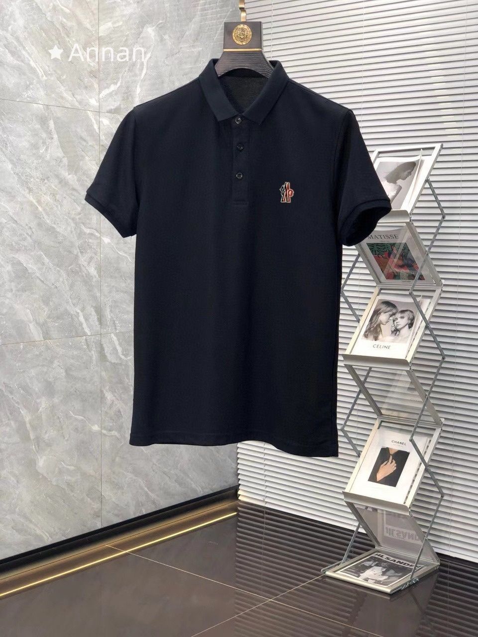 良品 ★★ 新品！新品 タグ付 MONCLER モンクレール ポロシャツ 半袖シャツ POLO メンズ レディース ユニセックス カジュアル