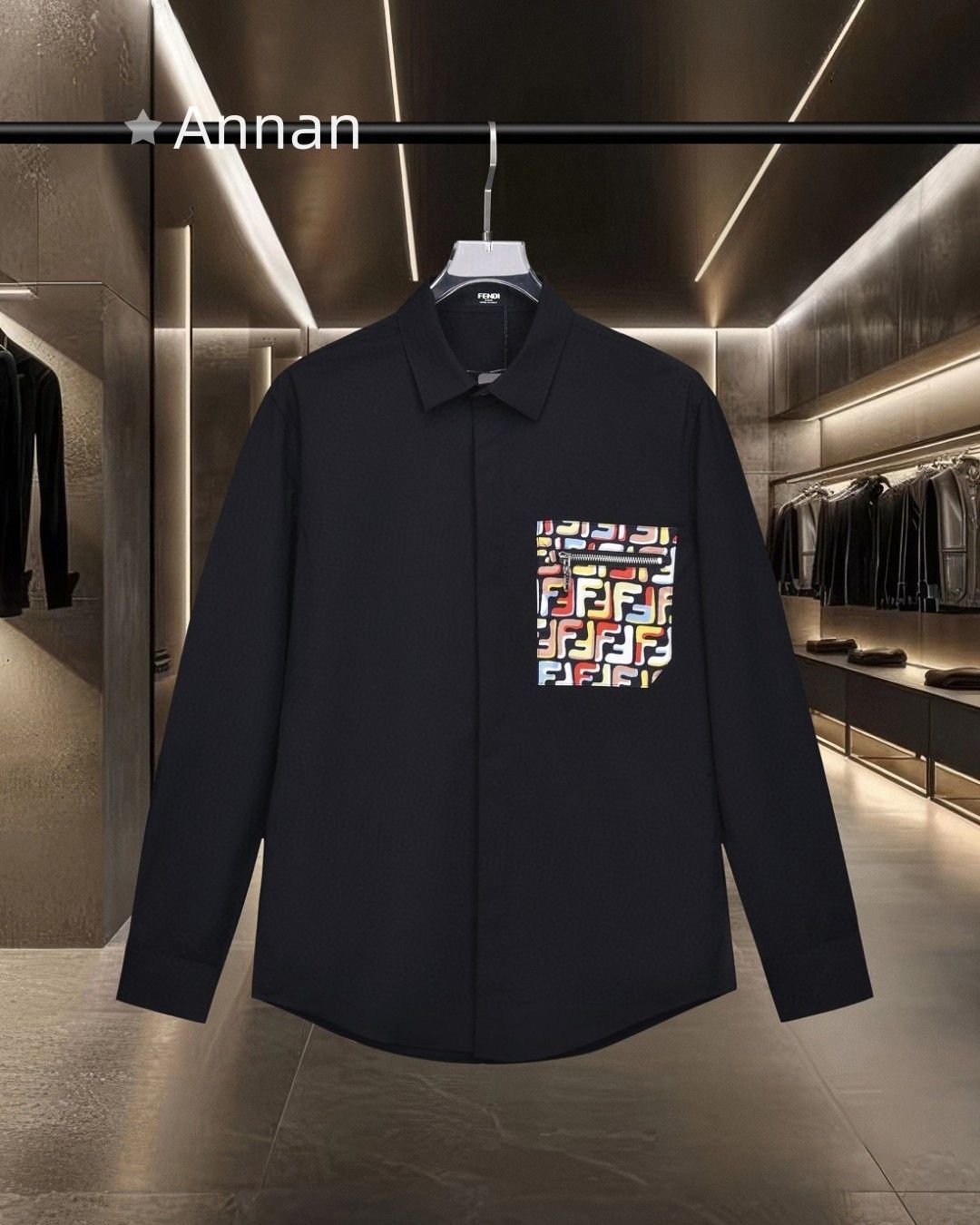 大人気 極美新品 タグ付 FENDI フェンディ 長袖シャツ メンズ レディース ユニセックス カジュアル