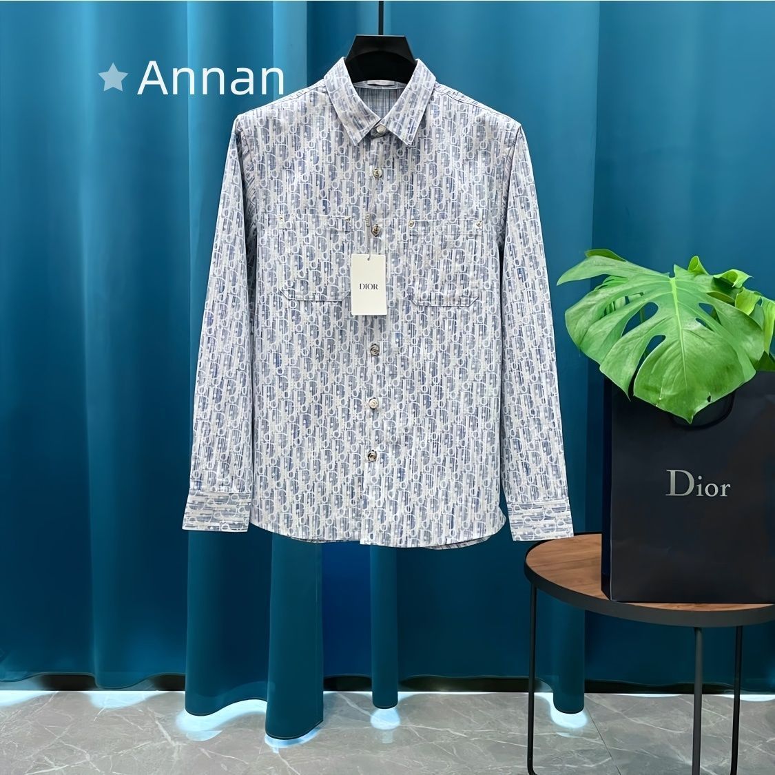 希少 新品 新品 タグ付 Christian Dior クリスチャンディオール長袖シャツ メンズ レディース ユニセックス カジュアル