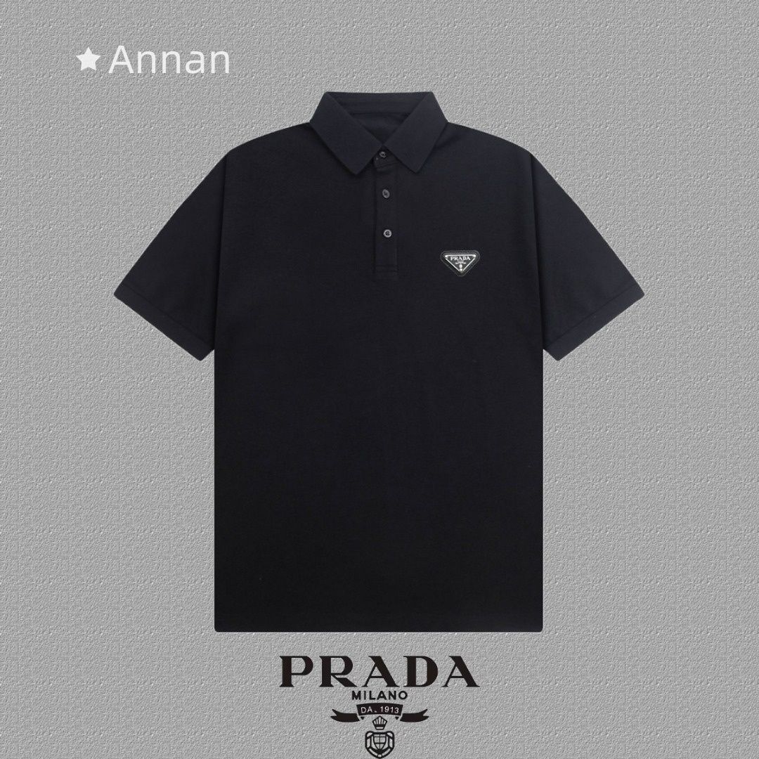 【大特価】 人気 新品 タグ付 PRADA プラダ ポロシャツ 半袖シャツ POLO メンズ レディース ユニセックス カジュアル
