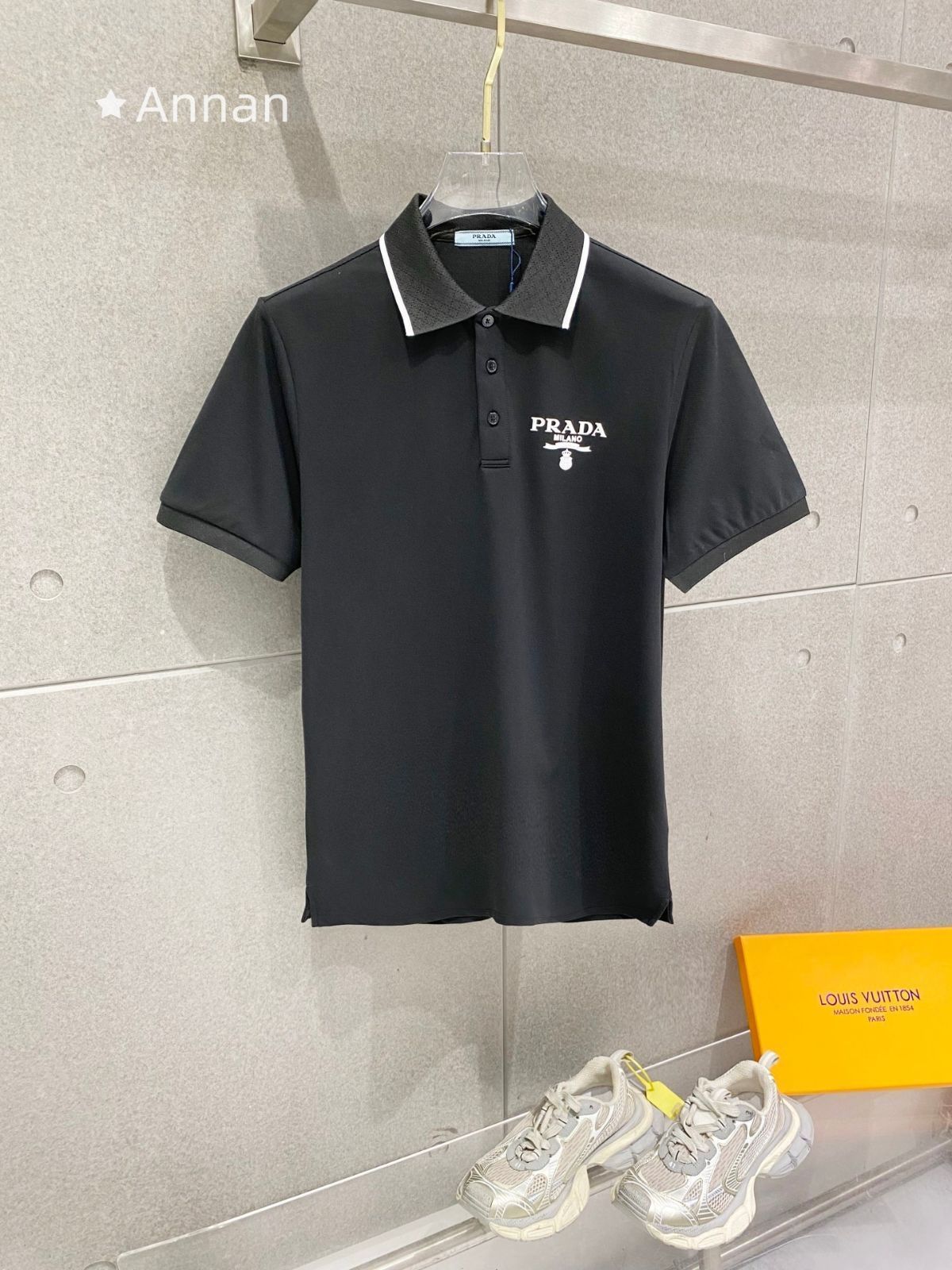 激レア 本日特価 新品 タグ付 PRADA プラダ ポロシャツ 半袖シャツ POLO メンズ レディース ユニセックス カジュアル