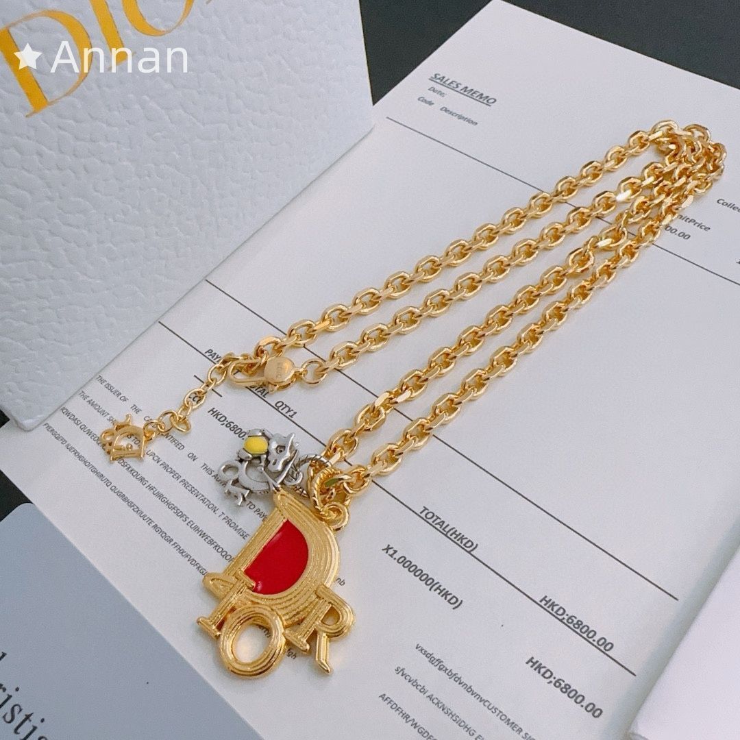 破格 可愛 美新品 CHRISTIAN DIOR クリスチャン ディオール ネックレス メンズ 結婚式 卒業式 清楚 イベント 入学式