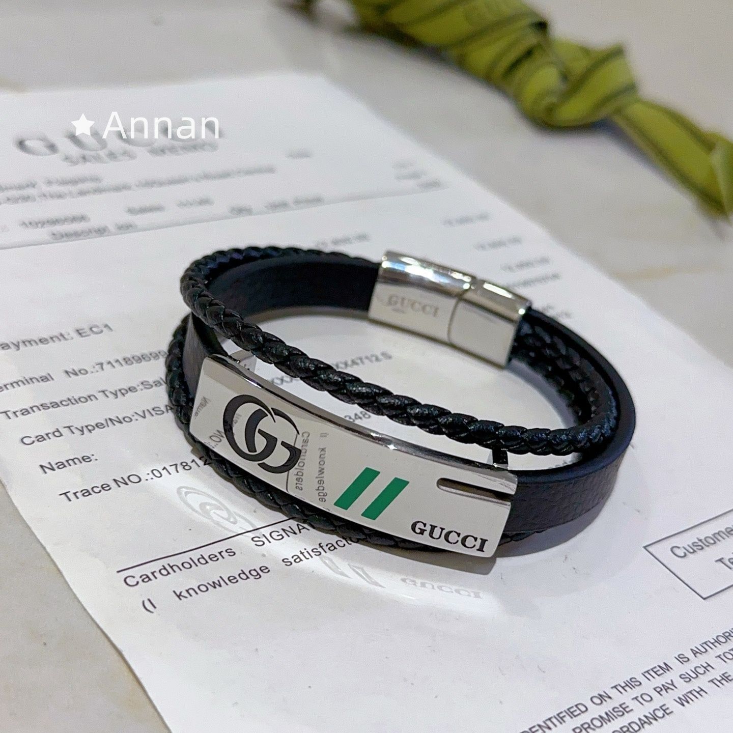 現行モデ 本日限定！新品 GUCCI グッチ ブレスレット バングル リストバンド メンズ 結婚式 卒業式 清楚 イベント 入学式