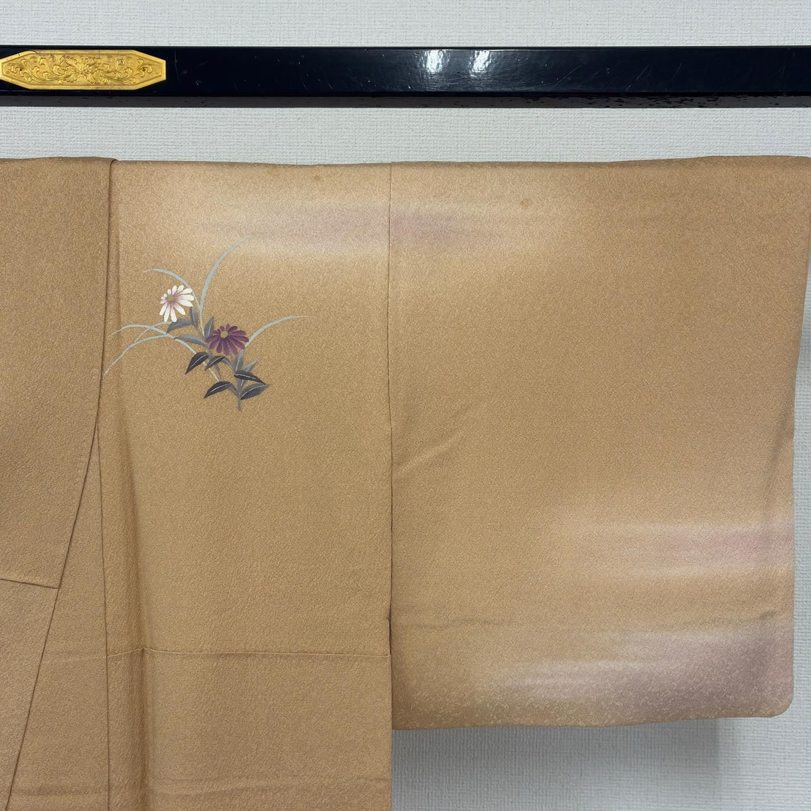 作家物 付け下げ 正絹 紋なし 暈し 美しい染めの花 袷 着物 MK-7587 