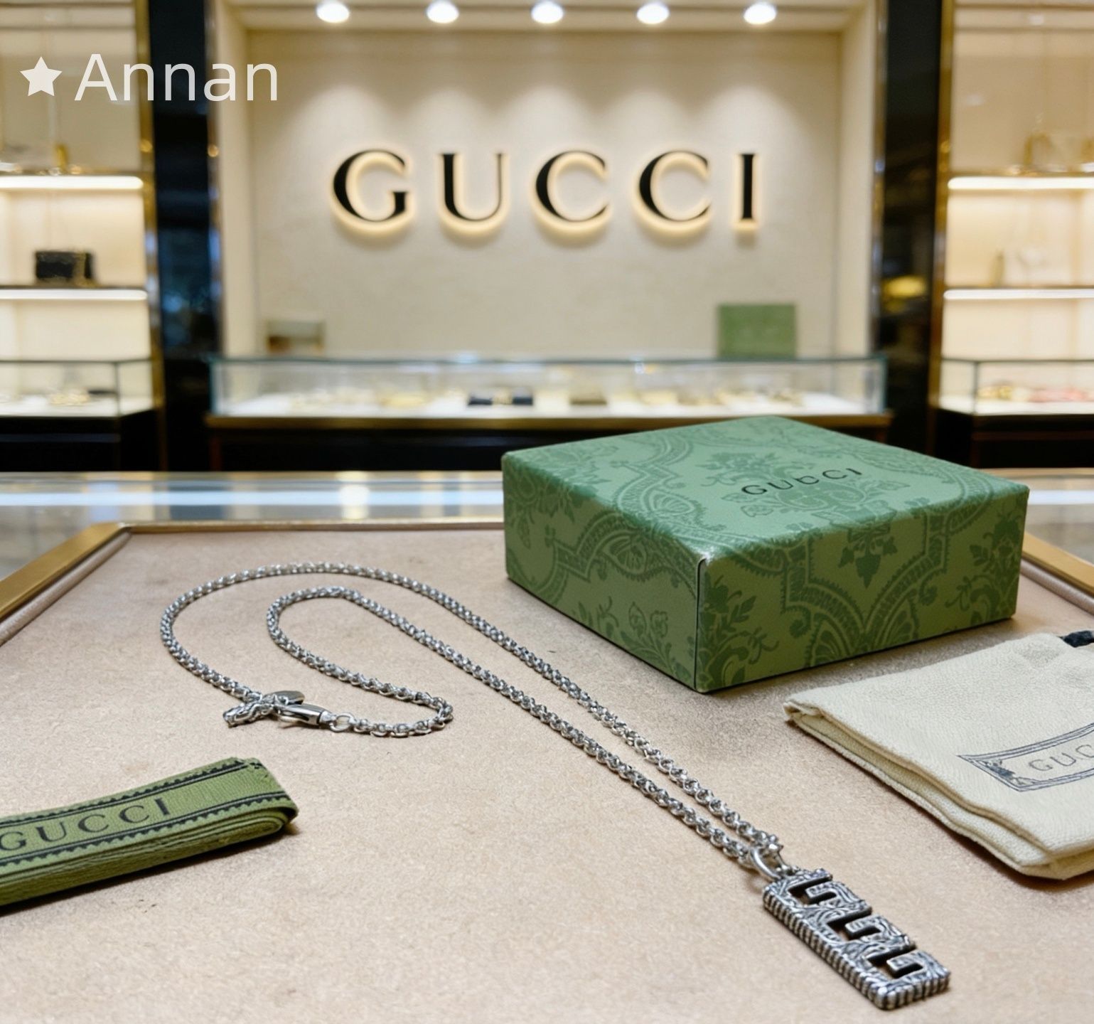 高級美品 状態良 新品 GUCCI グッチ ネックレス メンズ 結婚式 卒業式 清楚 イベント 入学式