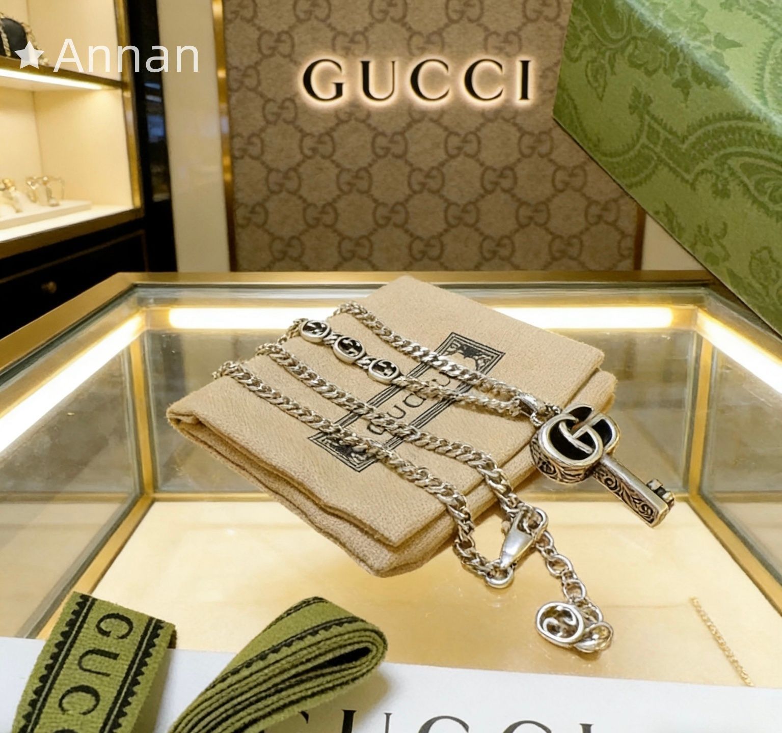 超極SSS新品 GUCCI グッチ ネックレス メンズ 結婚式 卒業式 清楚 イベント 入学式
