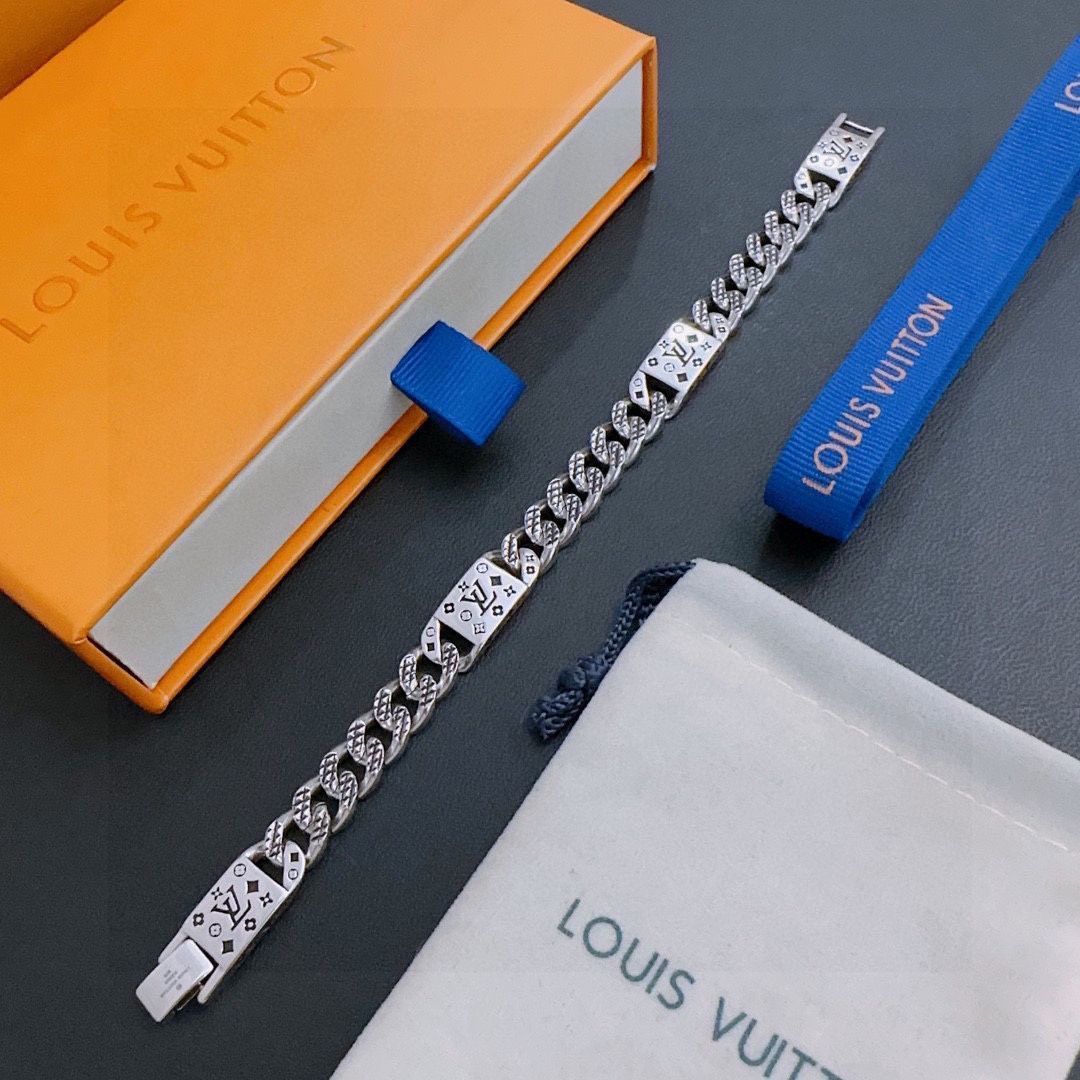 大幅値下げ 新品 LV LOUIS VUITTON ルイヴィトン ブレスレット バングル リストバンド メンズ 結婚式 卒業式 清楚 イベント 入学式