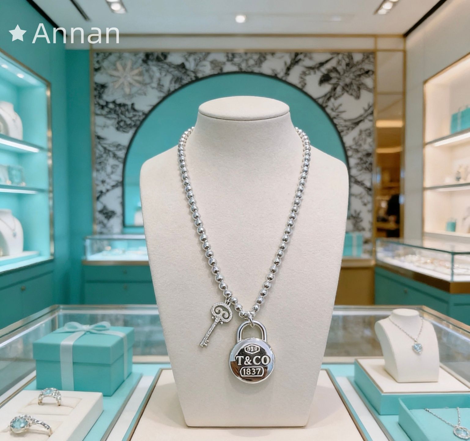 美品★ 新品 TIFFANY & CO. ティファニーネックレス メンズ 結婚式 卒業式 清楚 イベント 入学式
