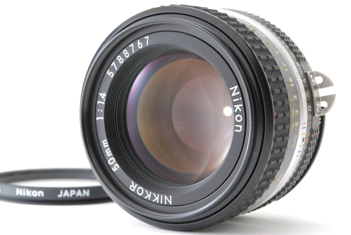SICモデル【超美品 保障付 動作確認済】Nikon ニコン Ai-s 50mm f/1.4 MF 標準 単焦点レンズ フィルター付 #V2429