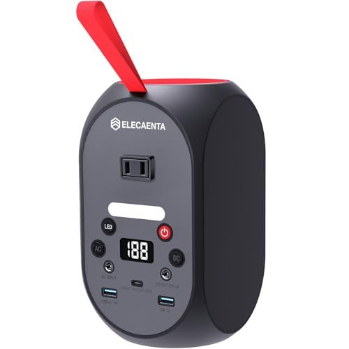 ELECAENTA ポータブル電源 99Wh 小型 リン酸鉄 軽量1.5Kg AC120W(ピーク200Ｗ) PD30W入出力対応 ソーラー充電対応 ぽーたぶる電源 飛行機に持ち込みが可能 家庭用蓄電池 キャンプ 防災 地震 台風 停電 車中 4e7e749c