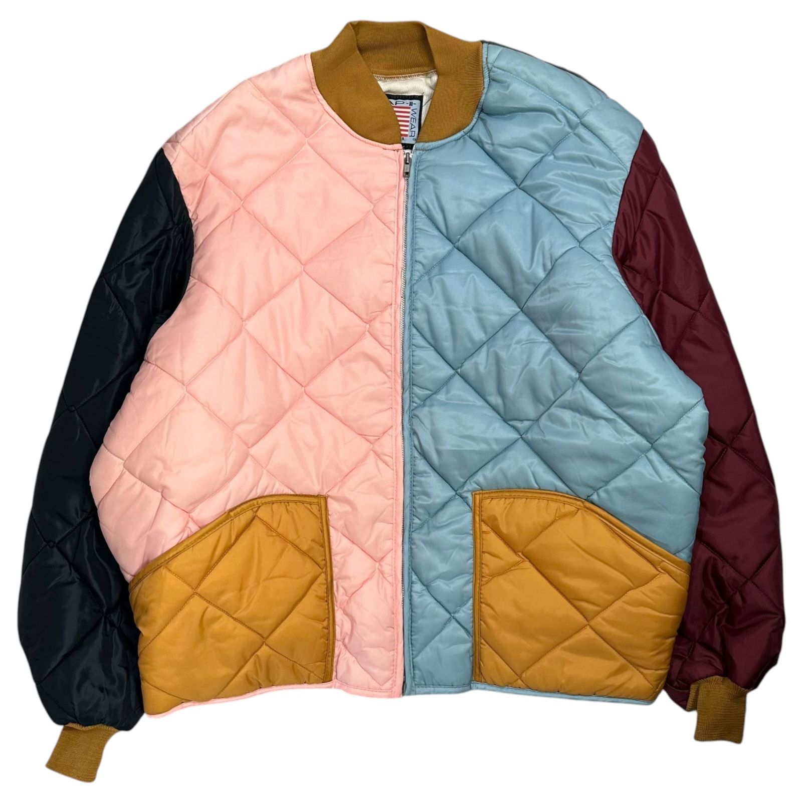 SNAP'N'WEAR(スナップンウエア) Crazy Pattern Quilted Jacket クレイジーパターン キルティング ジャケット 表記無(XL程度) マルチカラー 裏サーマル ブルゾン 7,163円