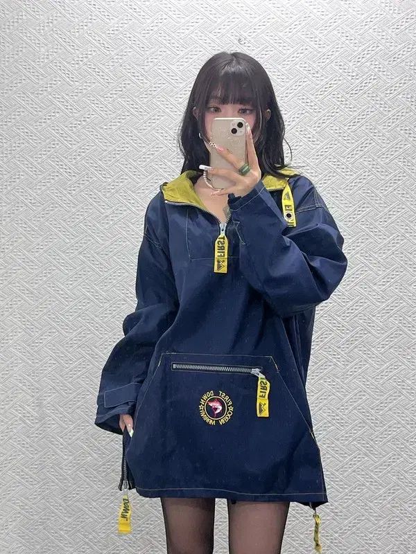 ファーストダウン レトロ スポーティー Kitsch バイカラー Anorak（アノラック） ウィンドブレーカー M C11271