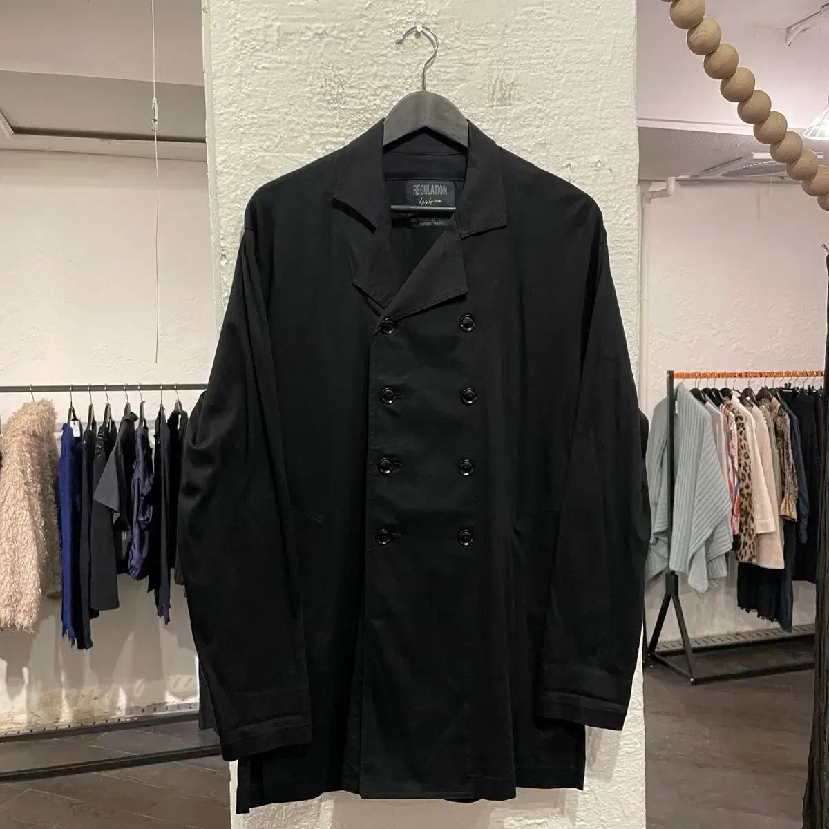 YOHJI YAMAMOTO ヨウジヤマモト プールオム ボタン デザインテープ カーディガン