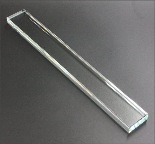弘梅堂 クリスタル 文鎮 ペーパーウェイト 角型 485g 4×1.5×33cm送料無料
