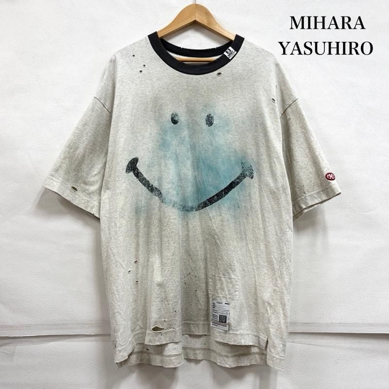 ミハラヤスヒロ 25SS Smily Face 半袖 Tシャツ プリント トリガー ロゴ 刺繍 スマイリー ダメージ加工 メンズ 46 ISItems【USED】【古着】【中古】50158797