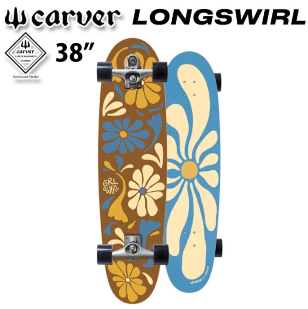 CARVER】カーヴァー サーフ スケートボード 38inch LONGSWIRL ロング