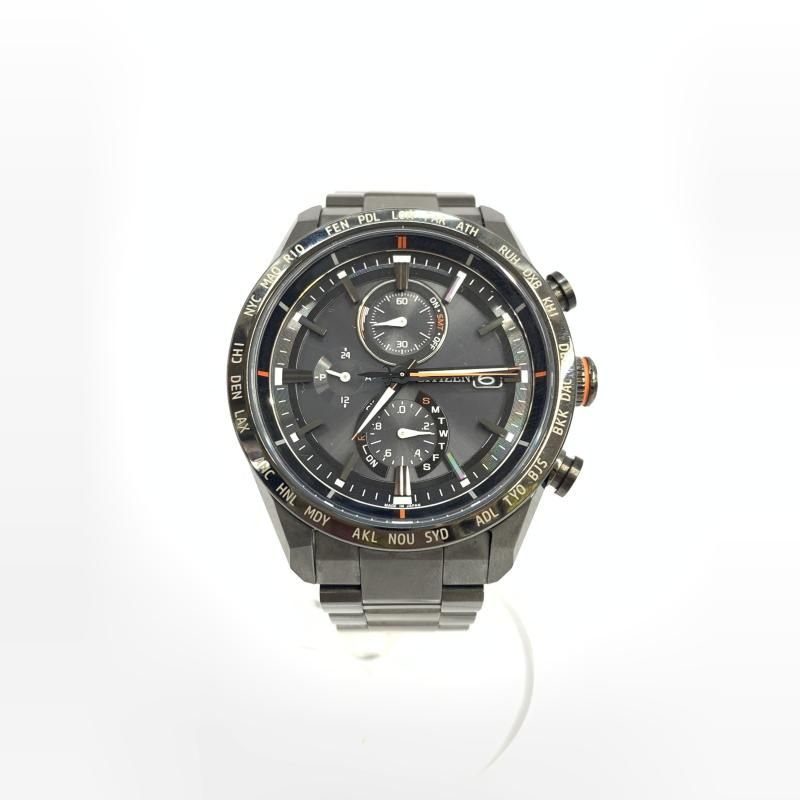 【中古】CITIZEN ATTESA エコドライブ 電波ソーラー AT8185-62E コマ有 シチズン[92][240092337758]
