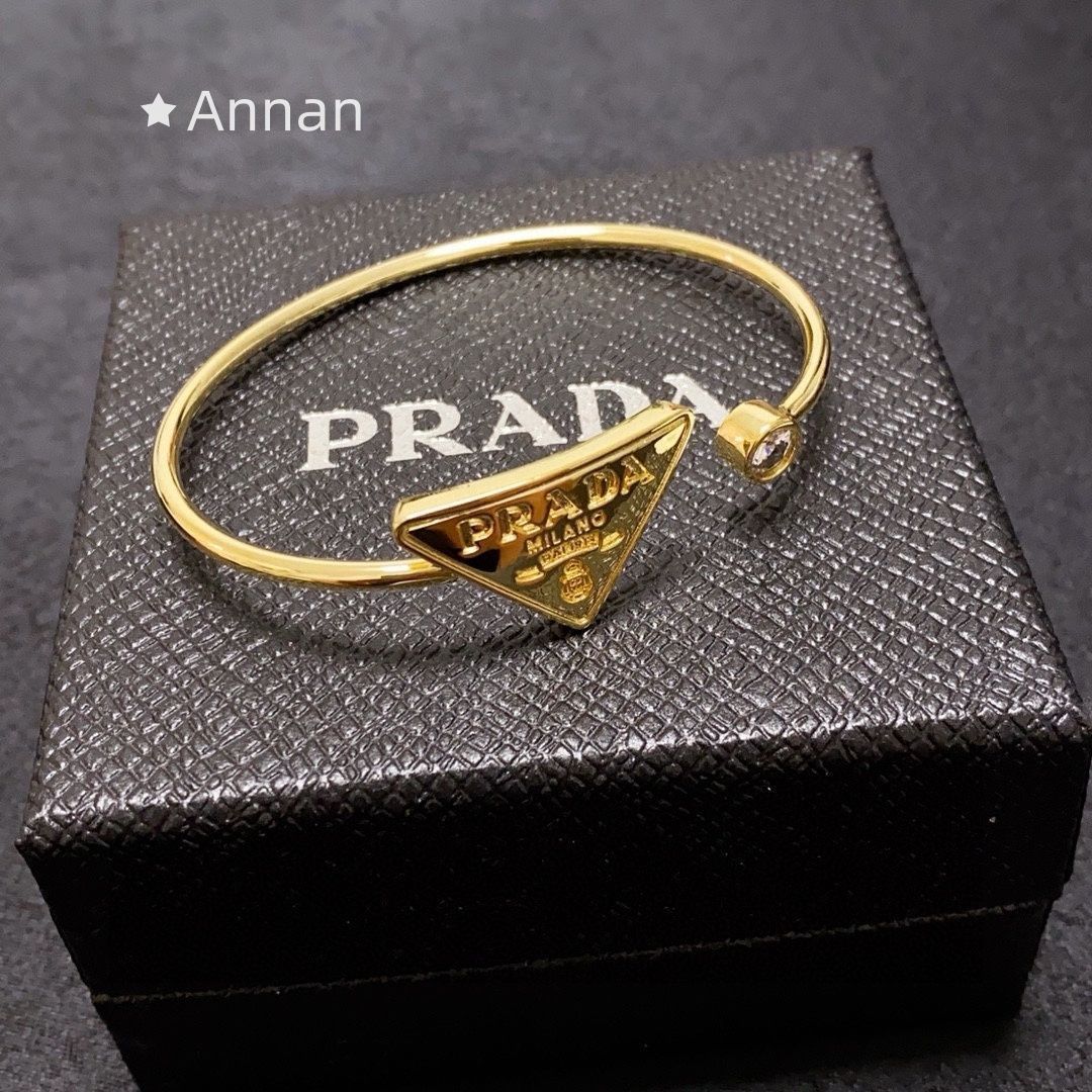 限界価格 新型新品 PRADA プラダ ブレスレット バングル リストバンド レディース 結婚式 卒業式 清楚 イベント 入学式