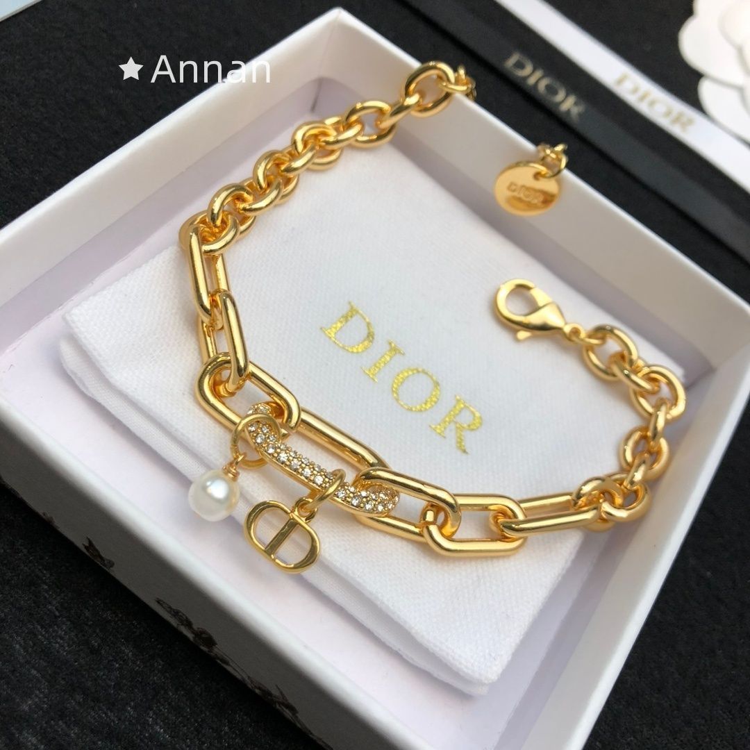 激レア 本日特価 新品 CHRISTIAN DIOR クリスチャン ディオール ブレスレット バングル リストバンド レディース 結婚式 卒業式 清楚 イベント 入学式