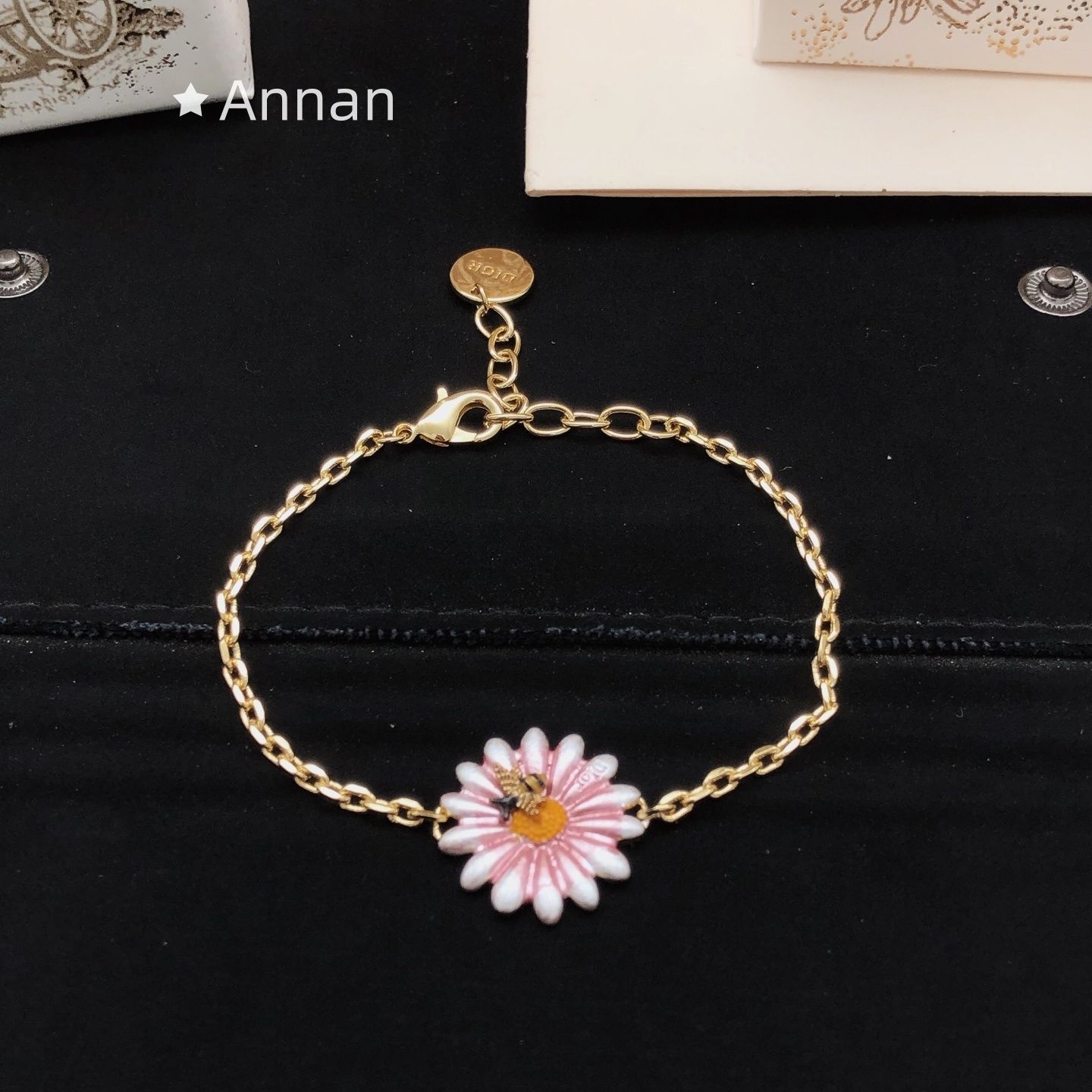【極美品 現行型】新品 CHRISTIAN DIOR クリスチャン ディオール ブレスレット バングル リストバンド レディース 結婚式 卒業式 清楚 イベント 入学式