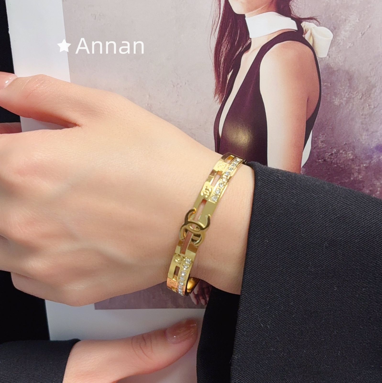 送料込☆新品 CHANEL シャネル ブレスレット バングル リストバンド レディース 結婚式 卒業式 清楚 イベント 入学式
