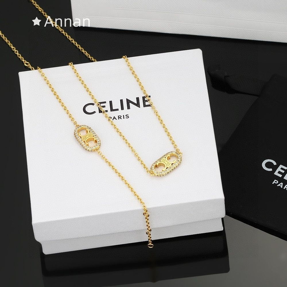 お洒落 極美品 新品 CELINE セリーヌ ネックレス レディース 結婚式 卒業式 清楚 イベント 入学式