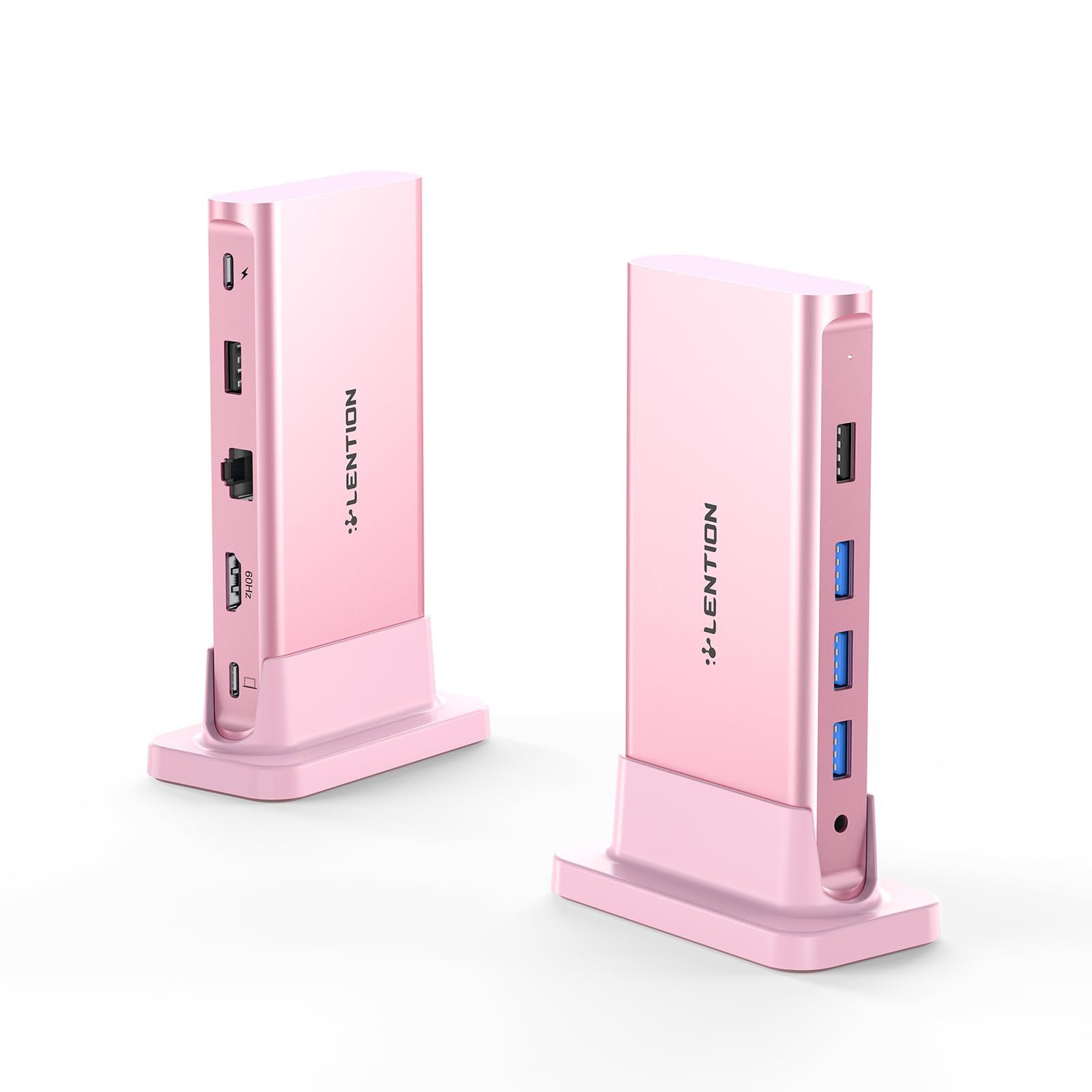 LENTION USB Cドッキング 4K@60Hz HDMI USB 3.0/2.0 ギガビットイーサネット 100W PD & Auxアダプター 2023-2016 MacBook Pro/Macbook Air/Surface/Steamデッキ ...