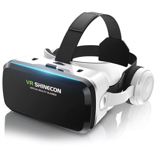【令和8年bluetooth 版】OLANSOR VRゴーグル VRヘッドセット VRヘッドマウントディスプレイ ヘッドホン付き ピント調節可5.5-7.2インチスマホ対応 5.5-7.2インチスマホ対応 3Dグラス 非球面光学レンズ 装着感 ef639dc3