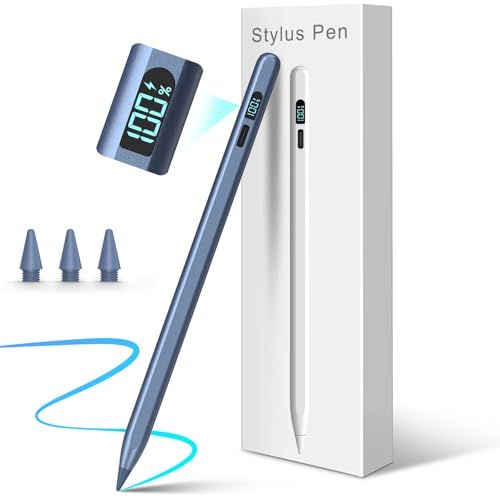 【LED電量表示・15分急速充電】ipadペンシル Mixoo タッチペン Apple Pencil互換 高感度アップルペンシル iPad専用スタイラスペン 極細ペン バッテリー残量表示/Type-C充電/傾き感知/磁気吸着/パームリジェクシ 0efccb66