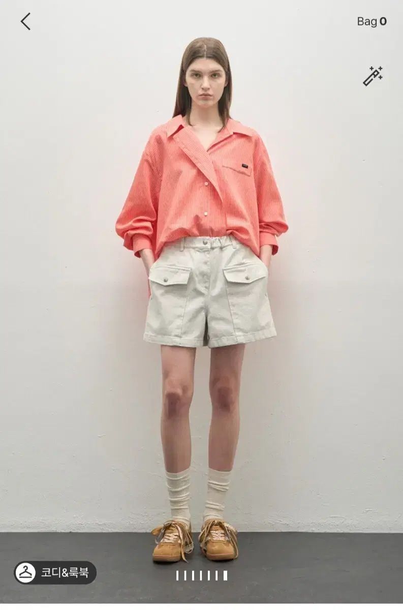 ハンサム 25ss システム フラップ デニム ショーツ 55