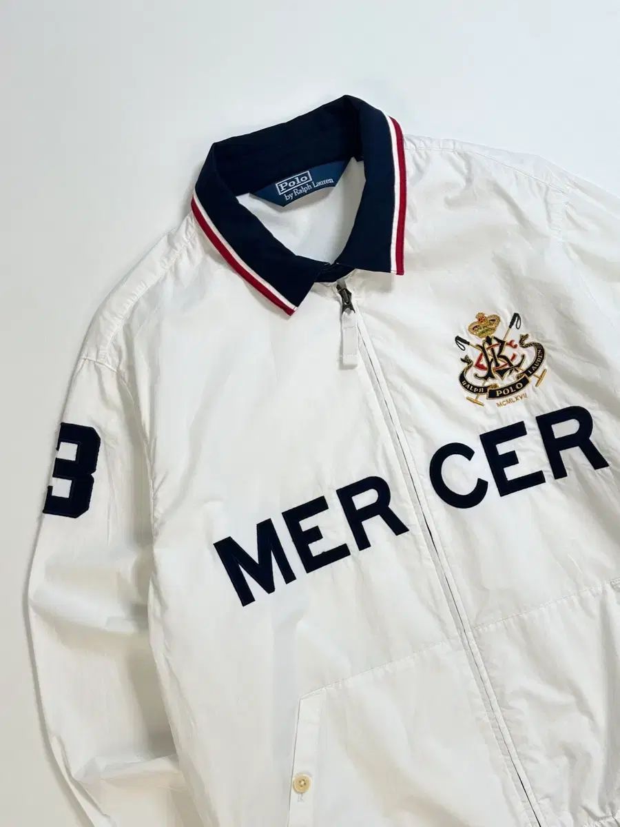 POLO ポロ 白 MERVER コットン ブルゾン ジャケット XL