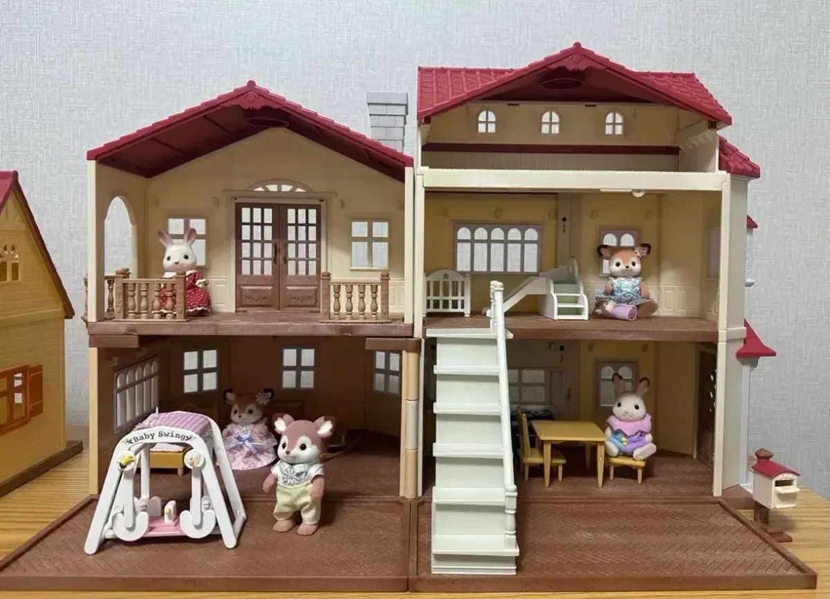 シルバニアファミリー 2階建ての家 家具 ぬいぐるみ フルセット