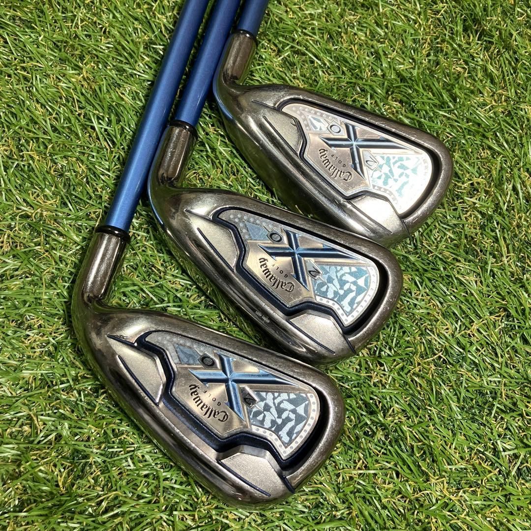 【良品】レディース callaway X20キャロウェイ ブルー アイアンセット 本格 レディース callaway キャロウェイ X-20 アイアンセット 7本 良品