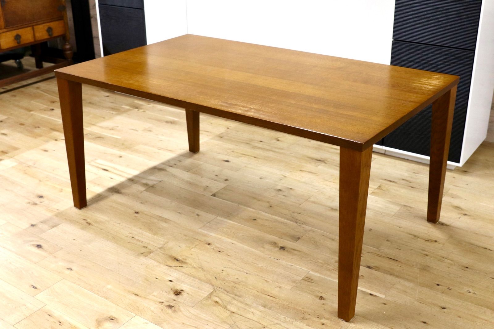 GMJH51○Shirakawa / シラカワ 飛騨家具 オーク無垢材 ダイニングテーブル 食卓テーブル 4人掛け ヴィンテージ 飛騨高山