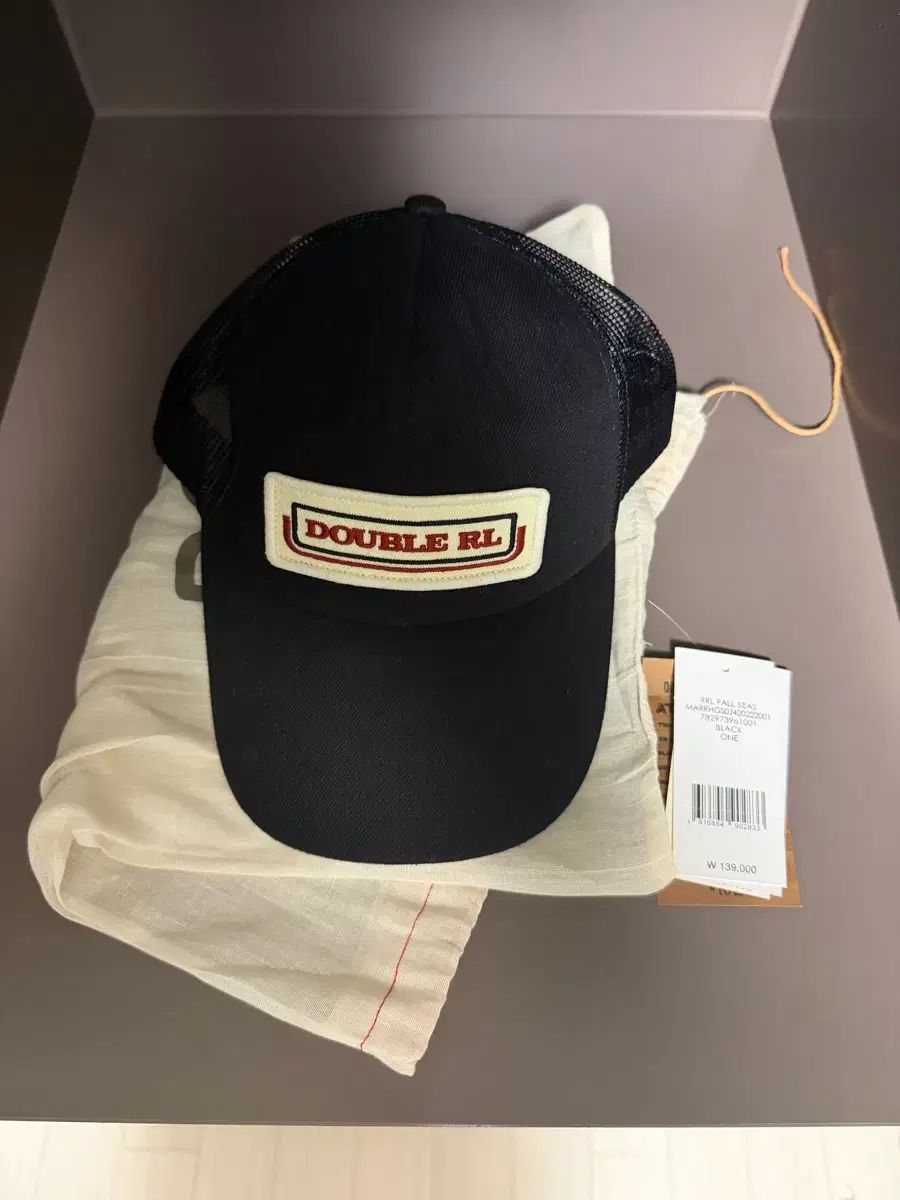RRL(ダブルアールエル) ロゴ パッチ デニム トラッカー キャップ ブラック