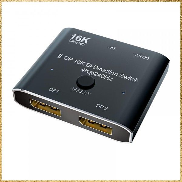 ☆彡送料無料でお届け☆彡DP HUB 1-to-2 (16K) CY HUBハブ DP DisplayPort 2.0 双方向 2x1 スイッチ スプリッター セレクター ハブ HDCP SST 拡張 16K@60hz 4K@240hz コンバーターをサポート