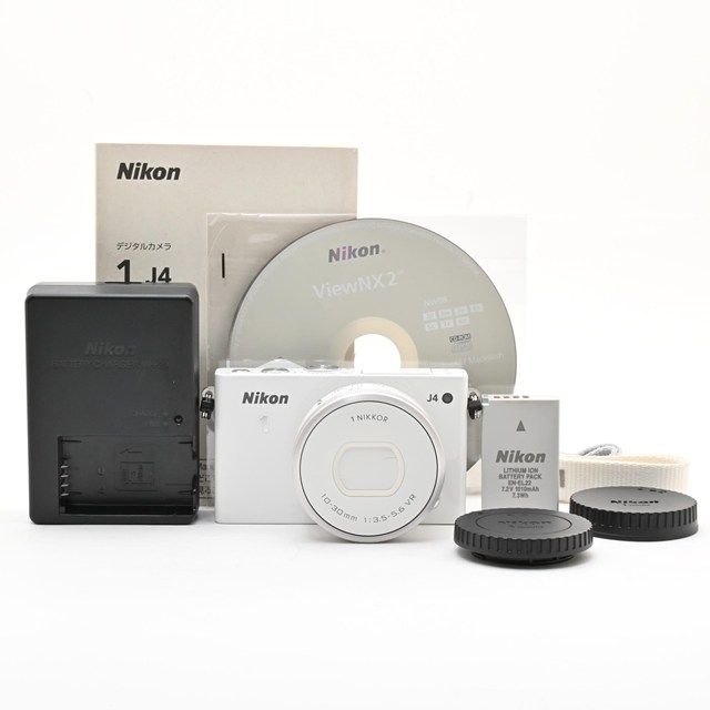 ＜美品＞ Nikon 1 J4 標準パワーズームレンズキット ホワイト｜ミラーレス一眼｜シャッター数676枚｜動作良好｜外観非常に綺麗｜光学良好｜安心の実用セット