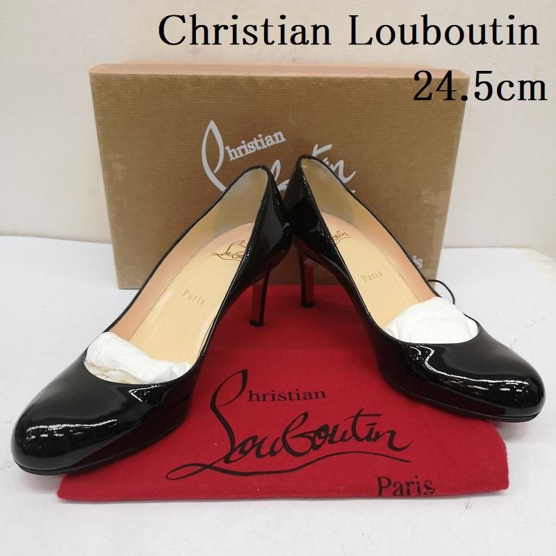 クリスチャン・ルブタン SIMPLE PUMP 70 PATENT CALF パンプス 38 レディース 24.5cm ISItems【USED】【古着】【中古】50158815