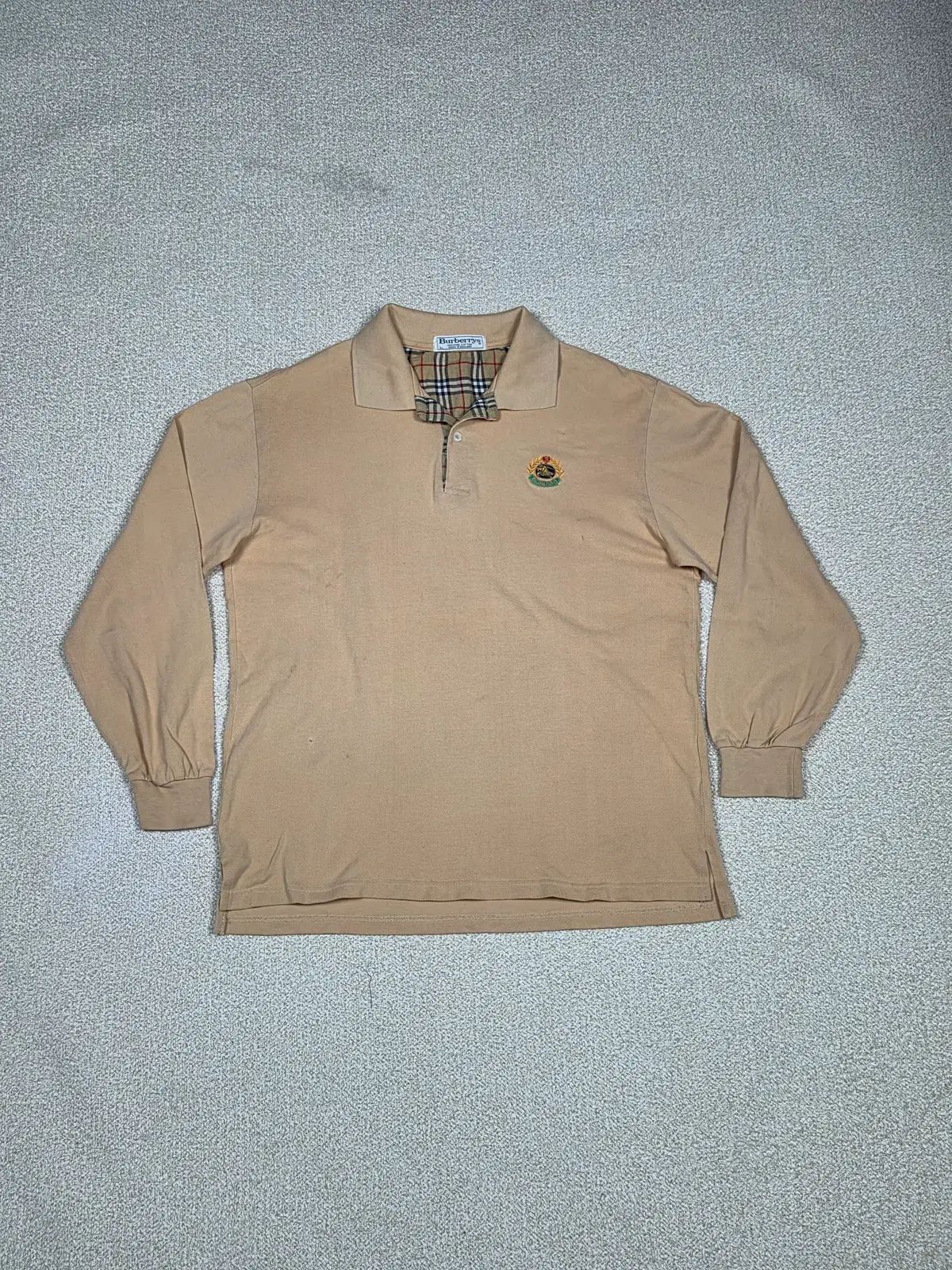 バーバリー ヴィンテージ ノヴァチェック バイカラー 長袖 カラーTシャツ | A00206