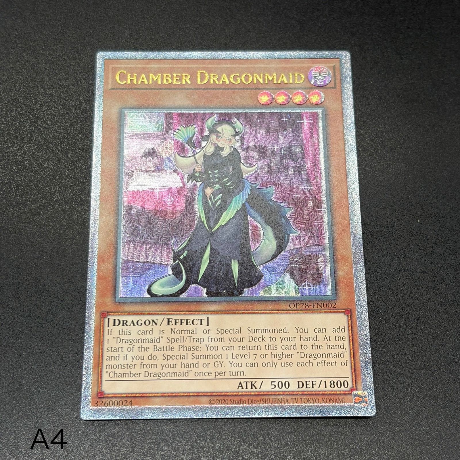 遊戯王　ARS9 ドラゴンメイドチェイム OTS28 レリーフ 英語 PSA 遊戯王 ドラゴンメイド・チェイム/レリーフ/英語/EU版 A4 - メルカリ