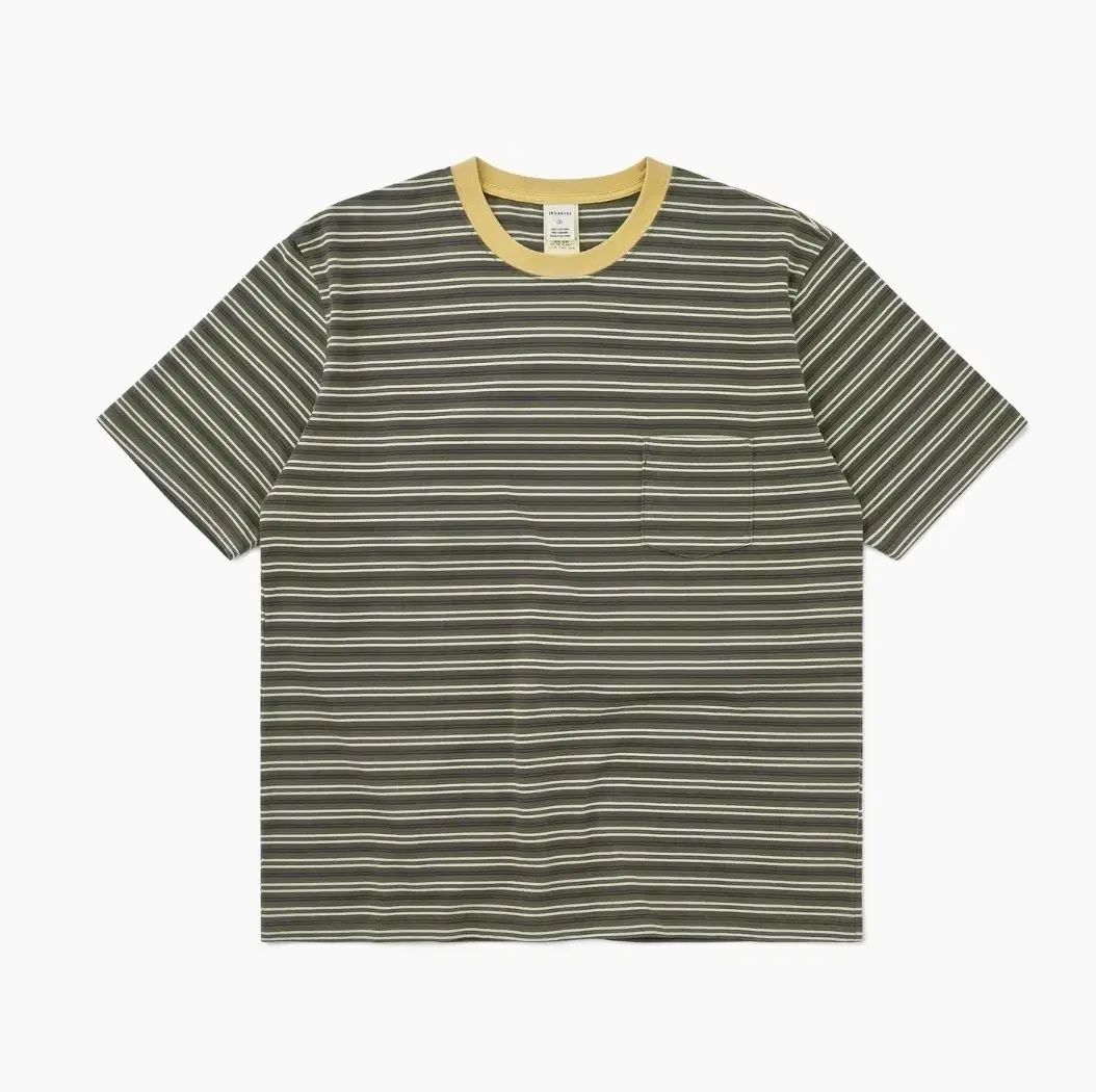 XL カーキ Tシャツ ボーダー Bark