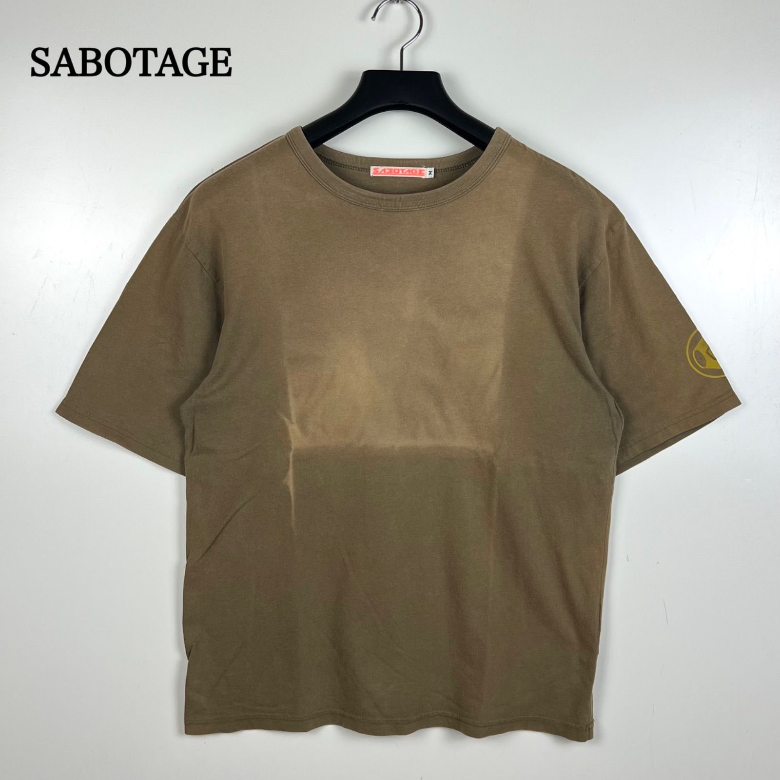 SABOTAGE 00s y2k archive faded Tee M サボタージュ 鬼フェード 肩 