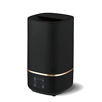 ドウシシャ 加湿器 超音波式 上部給水 抗菌加工 アロマ機能付 ブラック