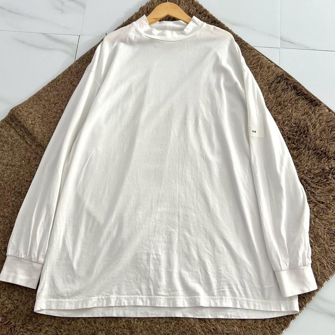 Y-3 MOCK NECK TEE cotton jersey White
