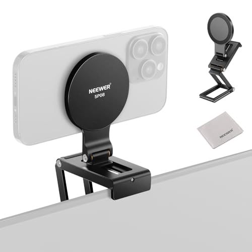 NEEWER スマホ卓上マウント マグネット式 三つ折り卓上スマホスタンド アルカ型ベース付き モニター/ウェブカメラ/スマホ/ラップトップ/TV 4K/iMac/Mac用 磁気マウントホルダー コンパチブル MagSafe iPhone/G 28b3137e