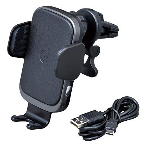 セイワ(SEIWA) 車内用品 Qi ワイヤレス充電器 ホルダー iPhone スマートフォン ブラック D585 自動開閉 360度回転 スマホ エアコン取り付け 5W/7.5W/10W対応(沖縄・離島の方発送不可）) f04dcc83