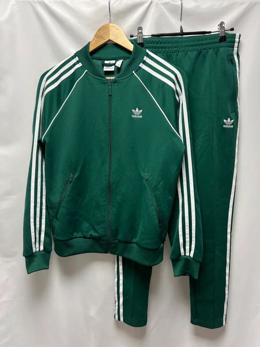 正規品/M adidas アディダス ヨーロッパ 緑グリーン セットアップセット (トラックジャージ/ジャージ/パンツ)