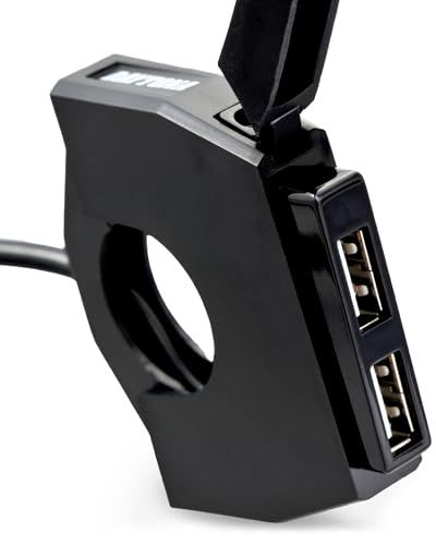 デイトナ(Daytona) バイク用 USB電源 USB-A 24W iPhone/Android対応 ブレーキスイッチ接続 メインキー連動 取付幅13.5mm スレンダーUSB 2ポート 98438(沖縄・離島の方不可)