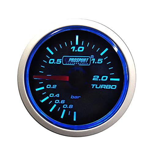 車 ブーストメーター 52パイ PROSPORT（プロスポーツ） 2インチ ブラックフェイス ブルーLED★m 5ef769be